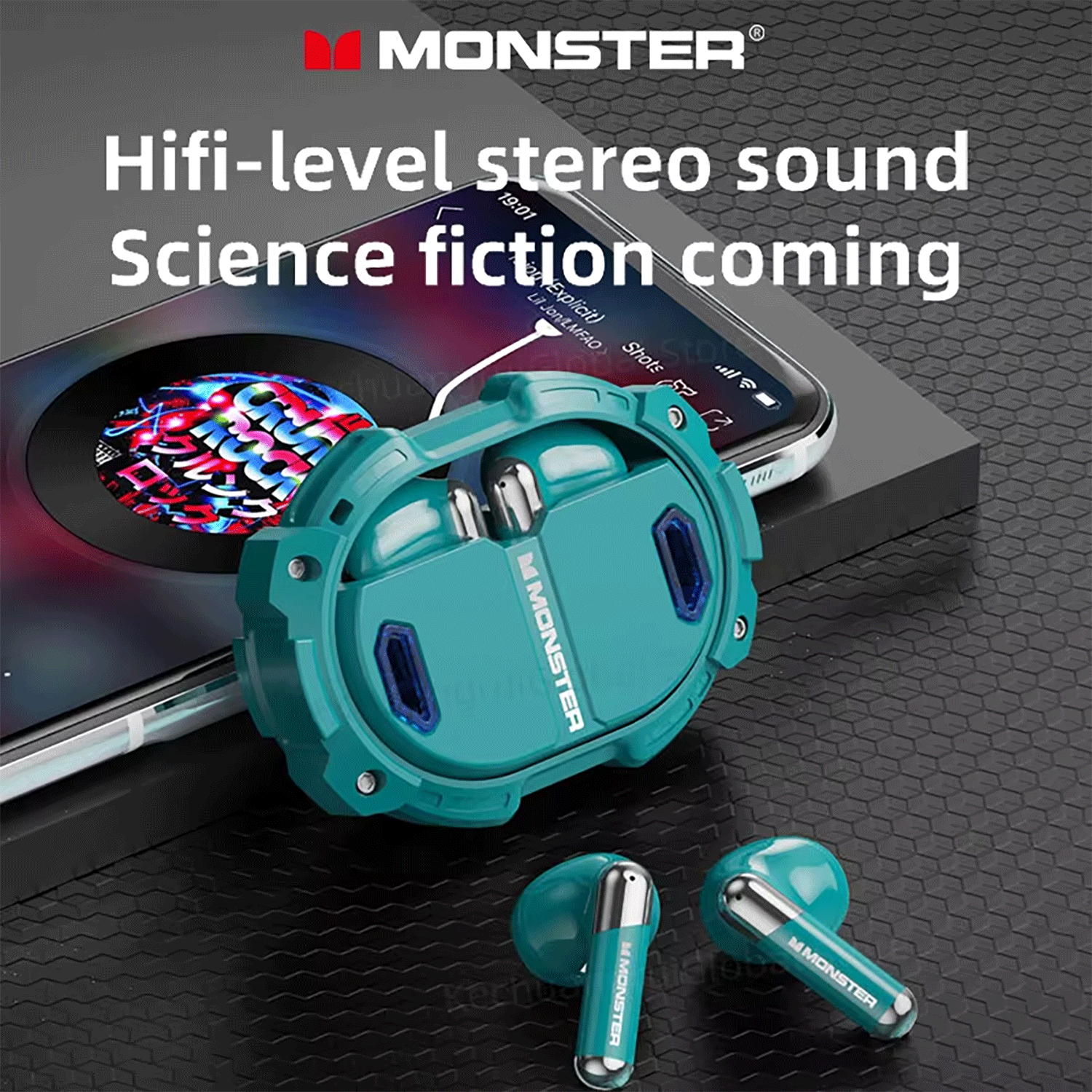 Monster Airmars XKT10 PRO TWS Earphones Wireless Bluetooth with Mic HiFi