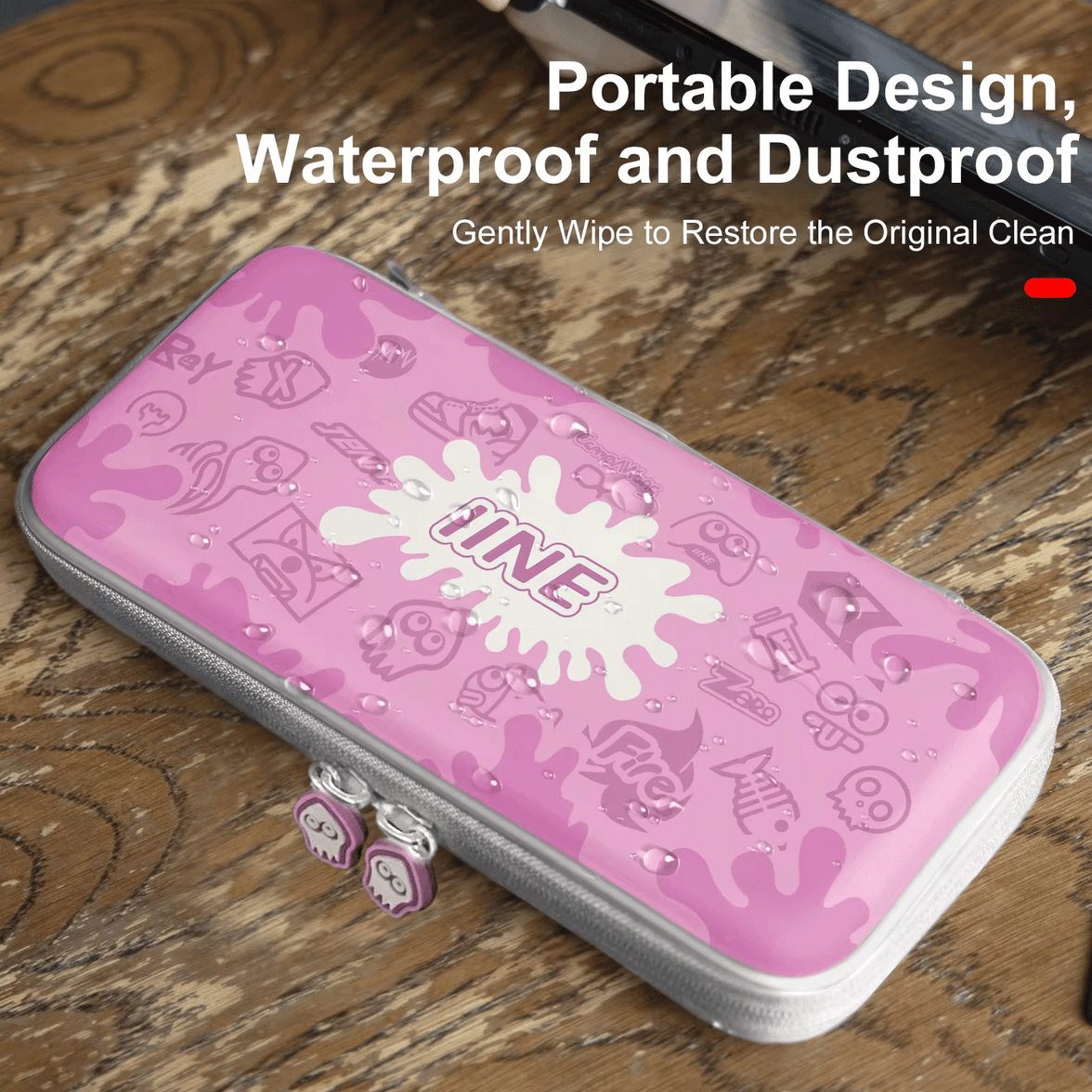 NSW IINE Storage Bag For N-Switch / N-Switch OLED (Splatoon 3 Purple/Yellow) [L711]