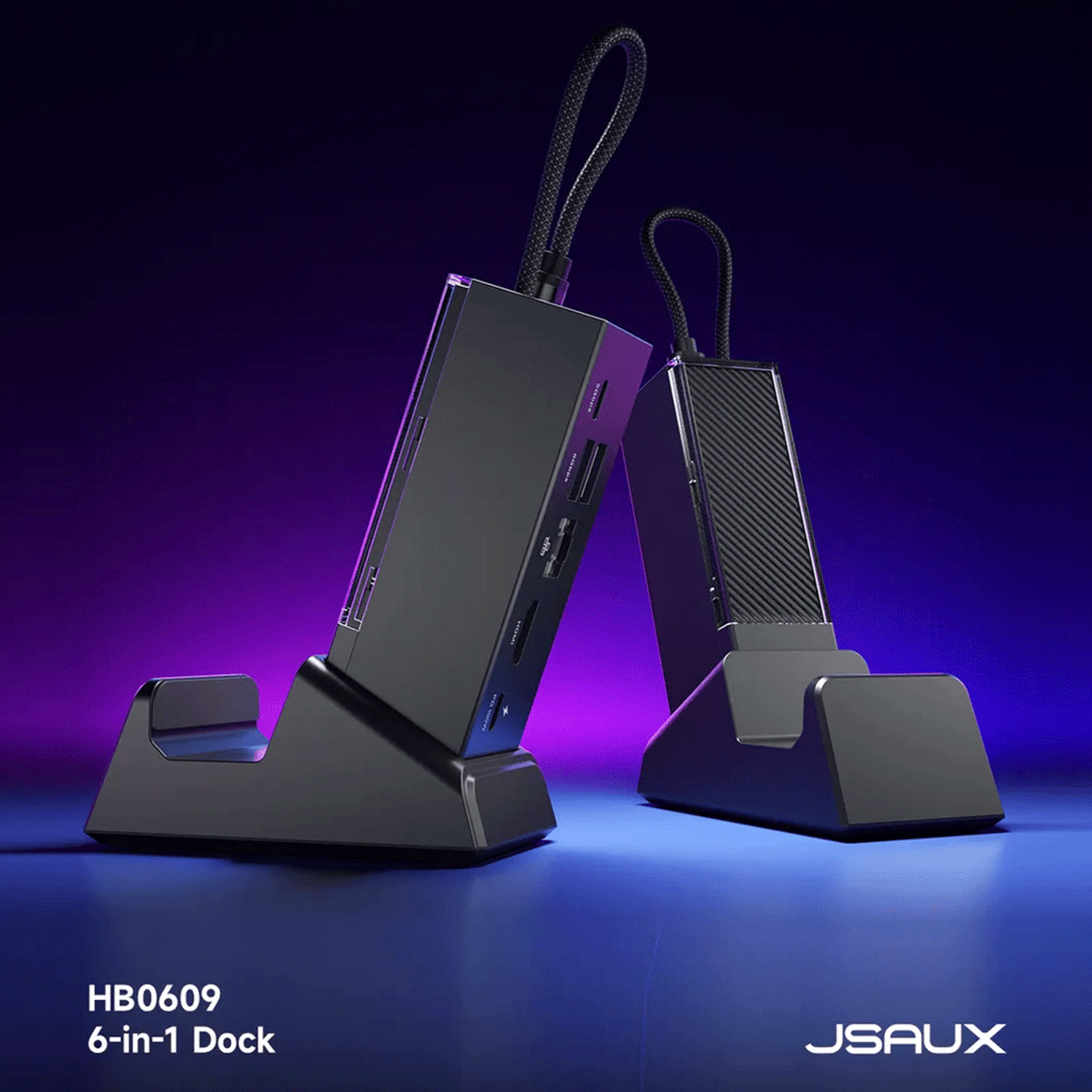 JSAUX 6-in-1 Multifunctional Docking Station for Steam Deck/ROG Ally/Legion Go/MSI Claw (HB0609)