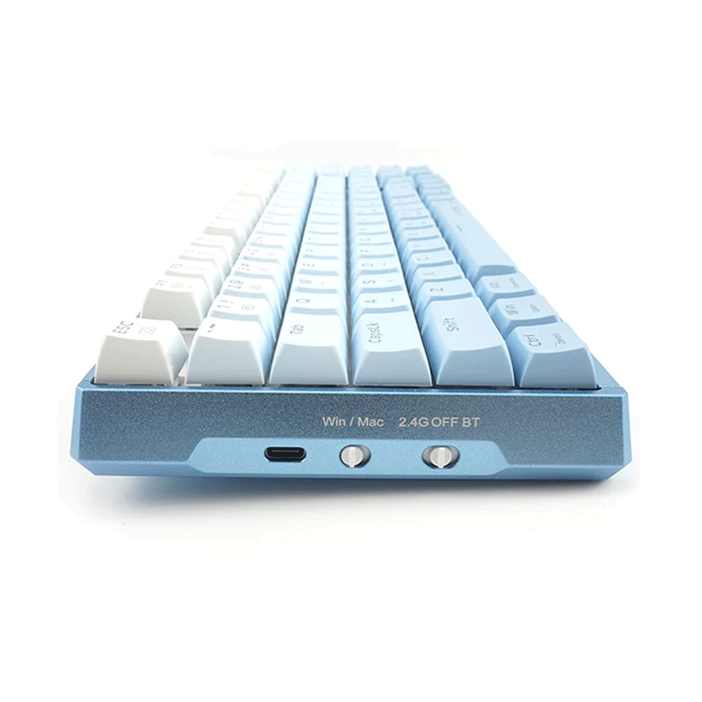 E-Yooso Z-94 Tri-Mode RGB 94 Keys Hot Swappable Mechanical Keyboard Gradiant Blue Linear White Switch