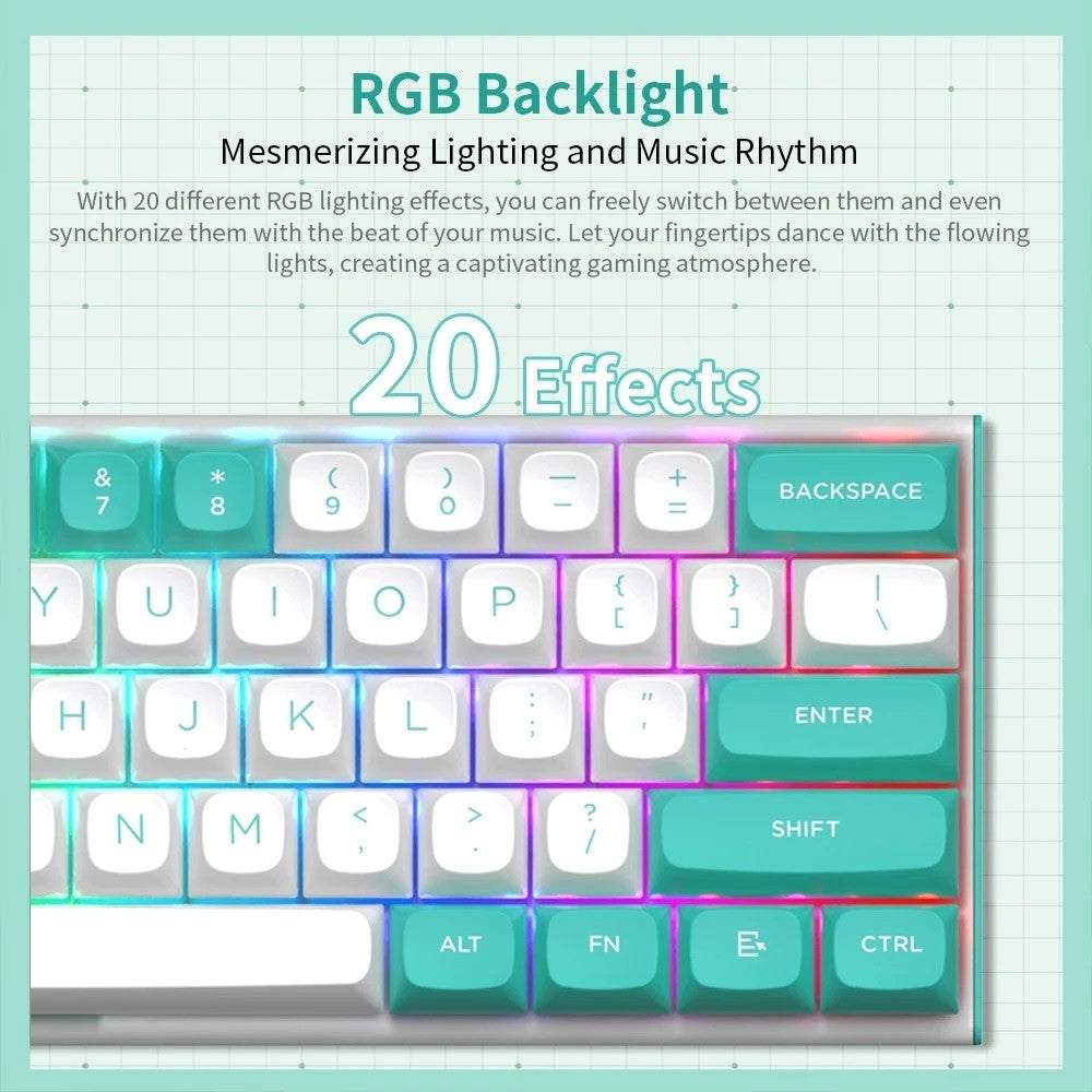 Redragon Fidd RGB 61 Keys Mechanical Gaming Keyboard (K683WB-RGB)