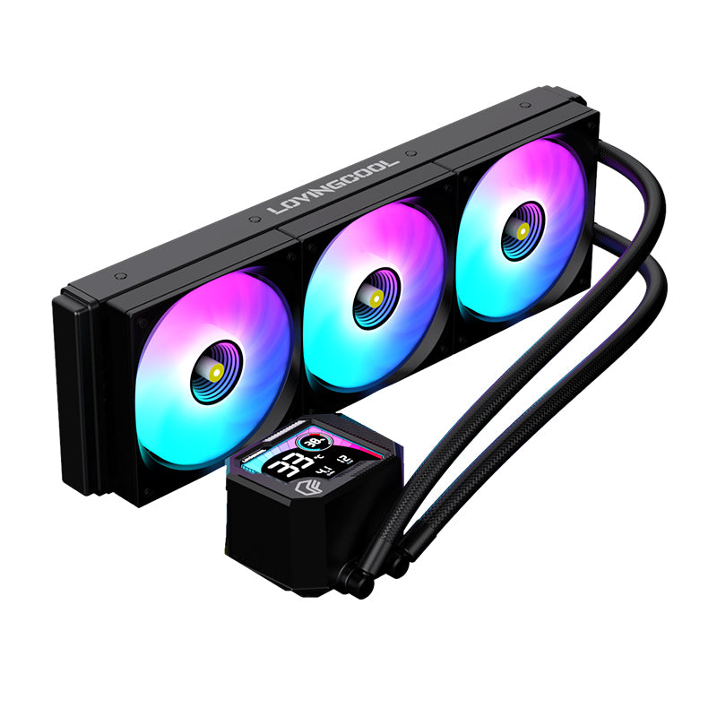 Lovingcool 360mm ARGB Liquid Cooler with Temp Screen
