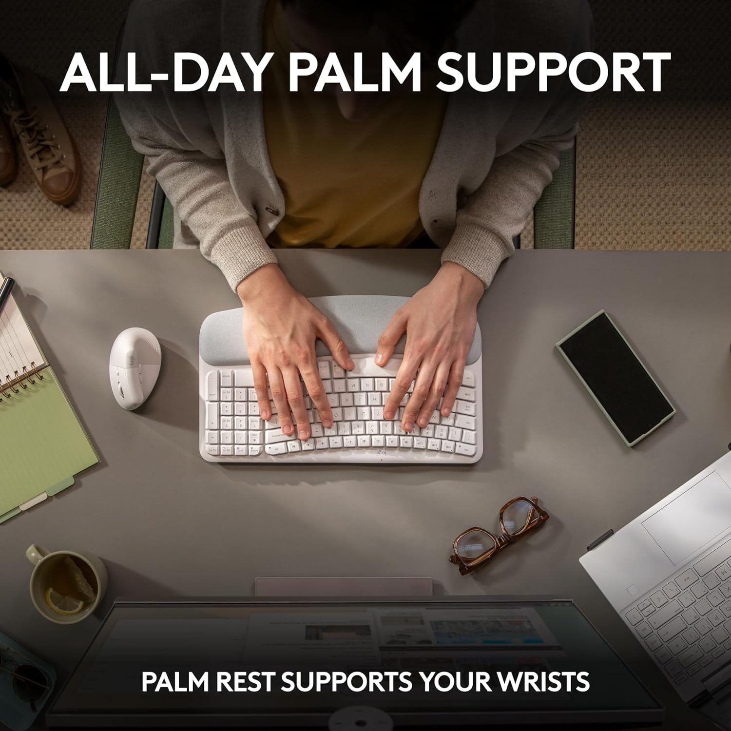 Logitech Wave Keys Ergonomic Wireless Keyboard