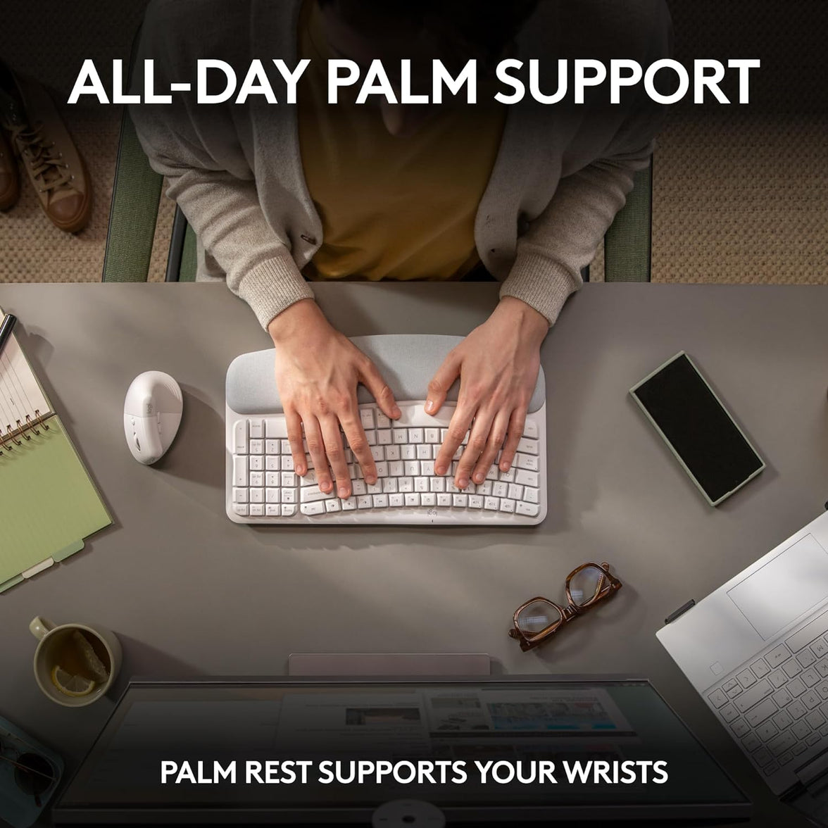 Logitech Wave Keys Ergonomic Wireless Keyboard