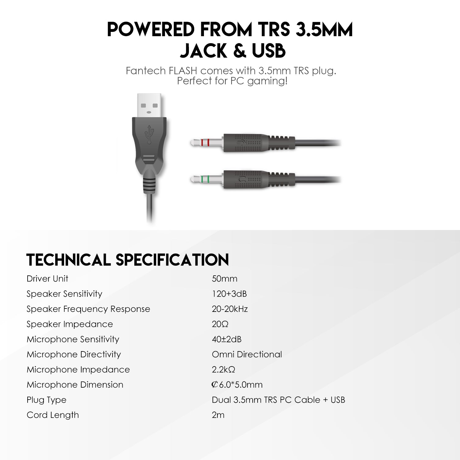 Fantech 5in1 Gaming Power Bundle Black (P51)