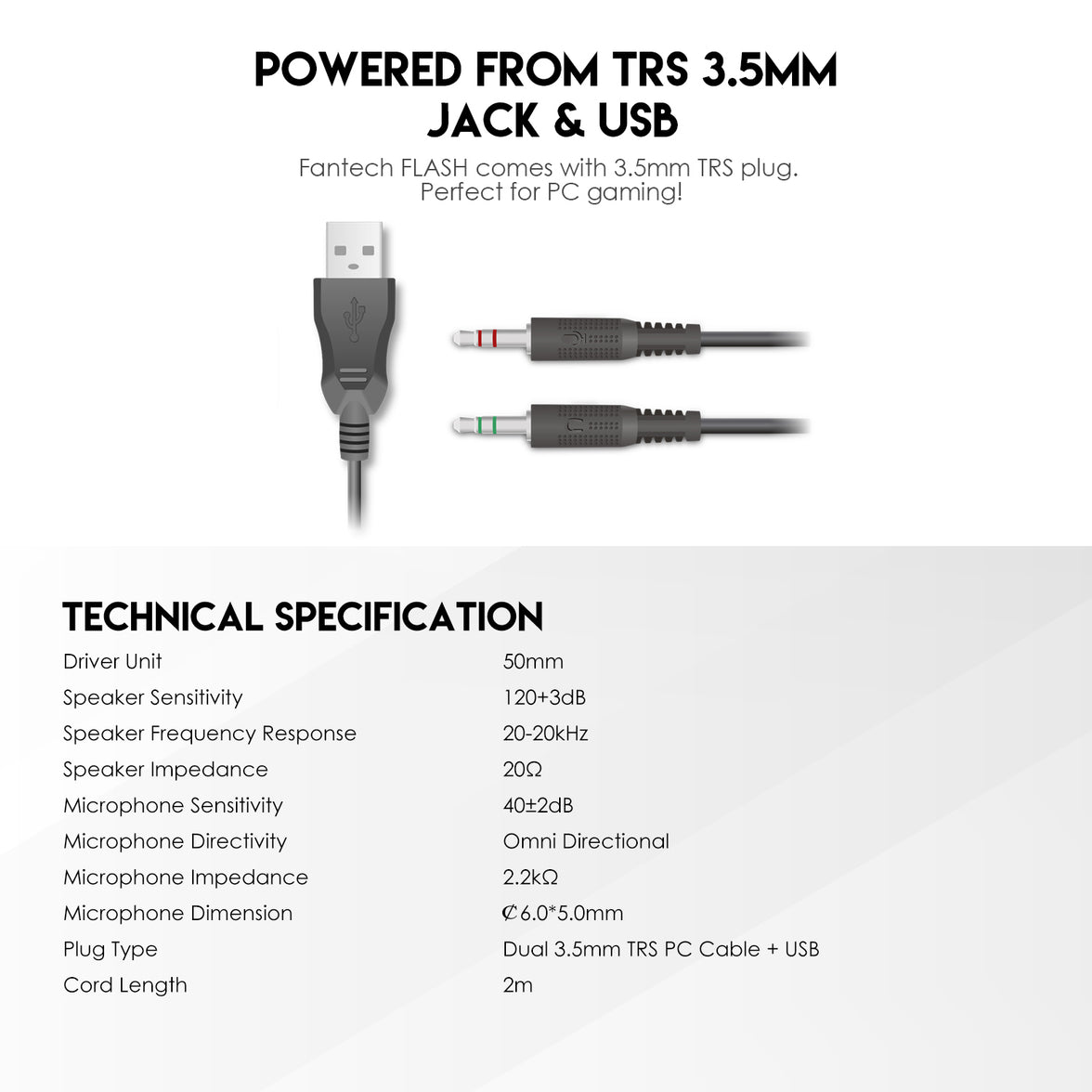 Fantech 5in1 Gaming Power Bundle Black (P51)