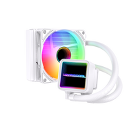 Lovingcool LC-W120-IP 120mm ARGB Liquid Cooler with Temp Screen (White)