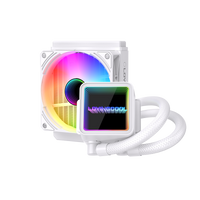 Lovingcool LC-W120-IP 120mm ARGB Liquid Cooler with Temp Screen (White)