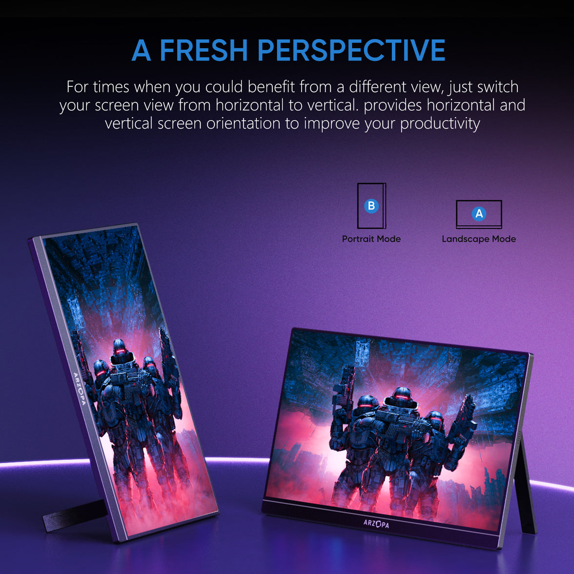 [PRE-ORDER] ARZOPA Z1FC 15.6" FHD Portable Monitor (Black)