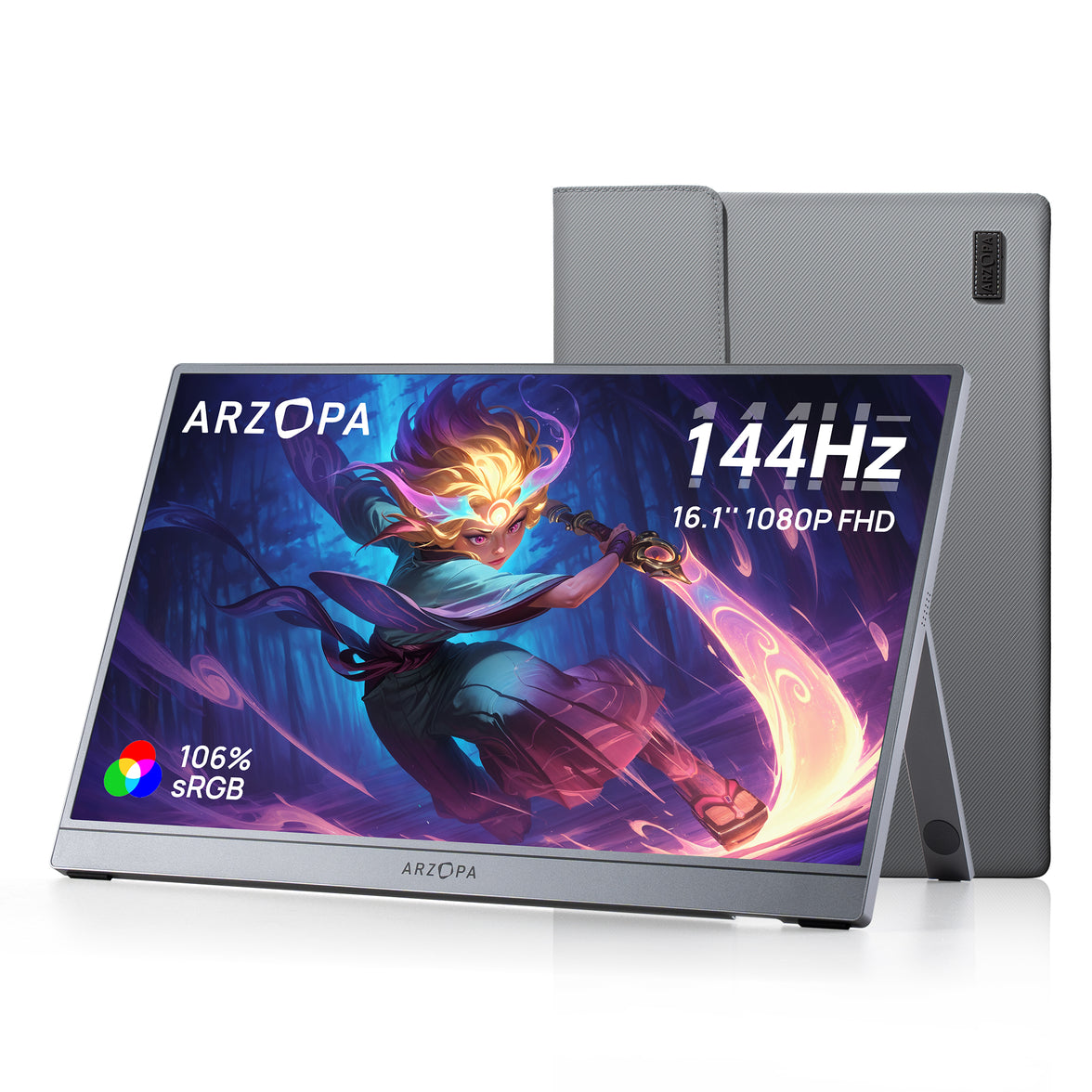 [PRE-ORDER] ARZOPA Z1FC 15.6" FHD Portable Monitor (Grey)