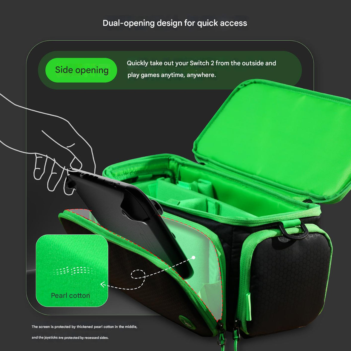 IINE Pokemon Z-A Carrying Storage Bag for Nintendo Switch 2 L1229