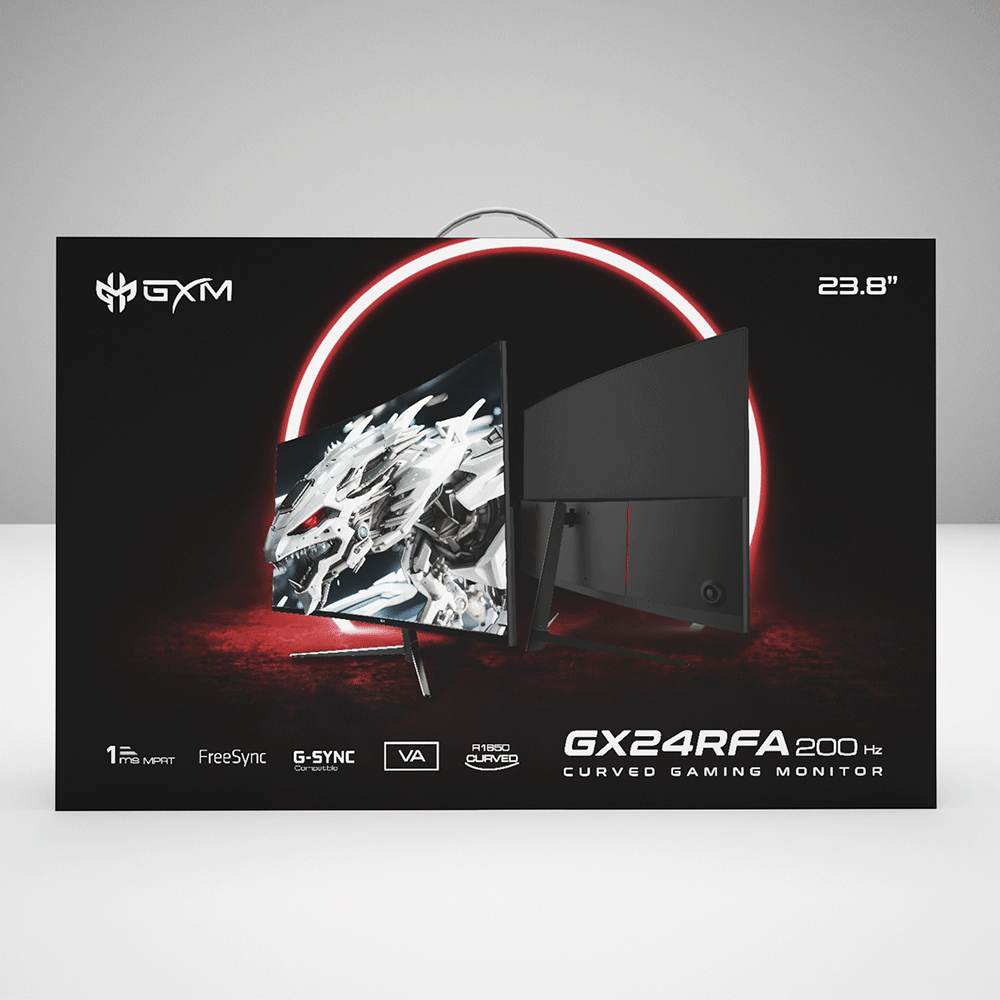 GXM GX24RFA 24” VA FHD 200Hz Curved Gaming Monitor