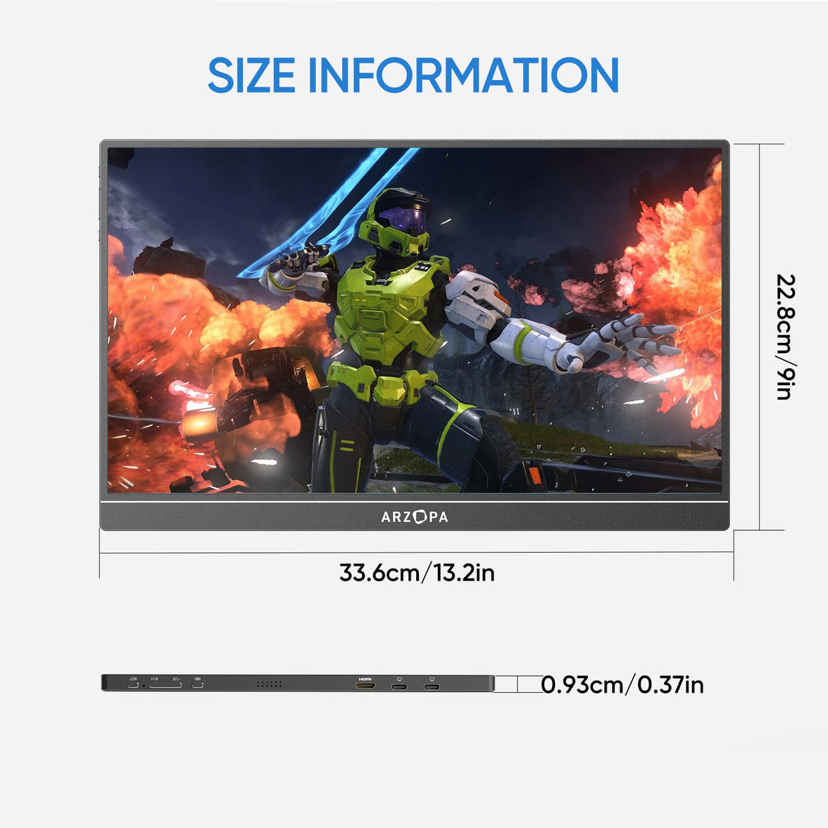 [PRE-ORDER] ARZOPA Z1FC 15.6" FHD Portable Monitor (Black)