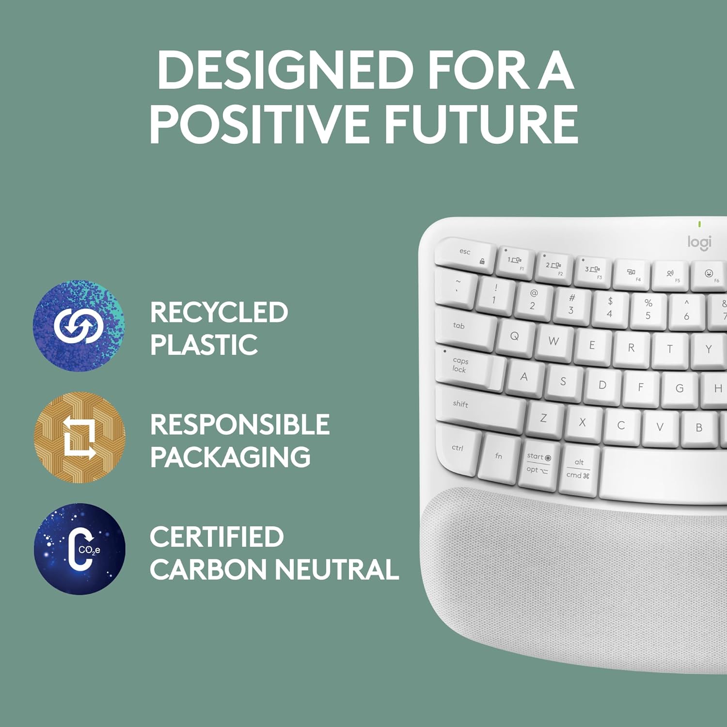 Logitech Wave Keys Ergonomic Wireless Keyboard