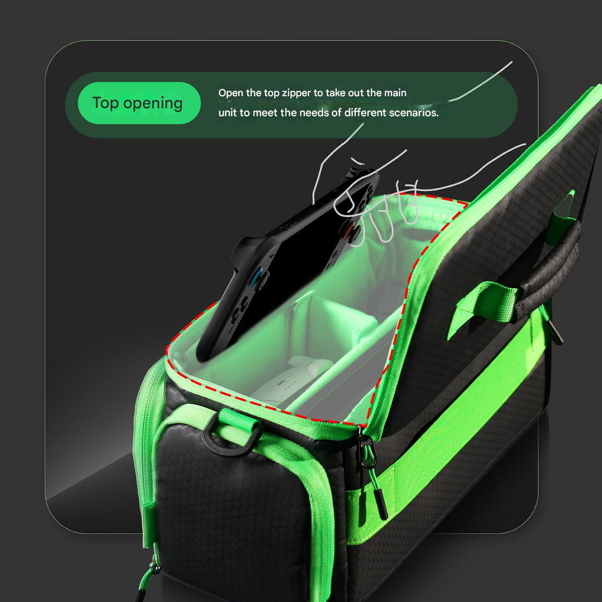 IINE Pokemon Z-A Carrying Storage Bag for Nintendo Switch 2 L1229