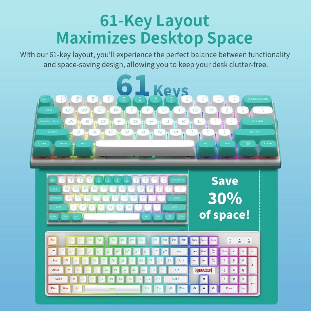 Redragon Fidd RGB 61 Keys Mechanical Gaming Keyboard (K683WB-RGB)