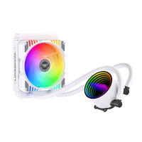 Lovingcool LC-W120-D 120mm ARGB Liquid Cooler with Temp Screen (White)