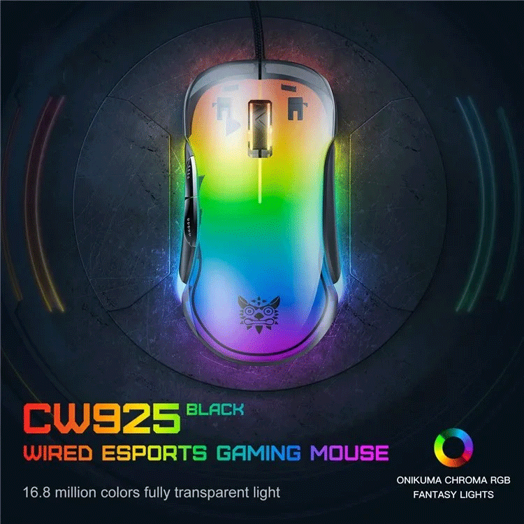 Onikuma CW925 RGB Wired eSports Gaming Mouse
