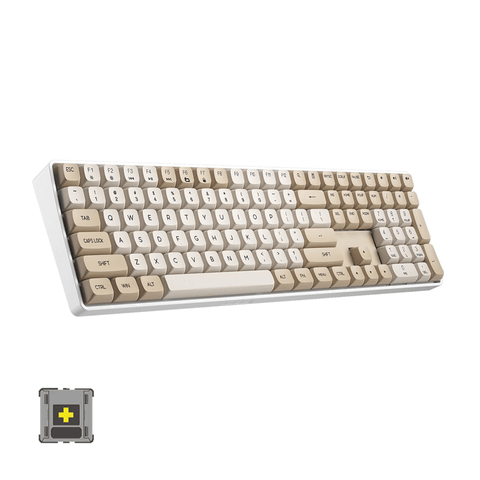 DarkFlash GD108 Starry Milky Brown New Wired / Wireless Mechanical Keyboard DUAL-M