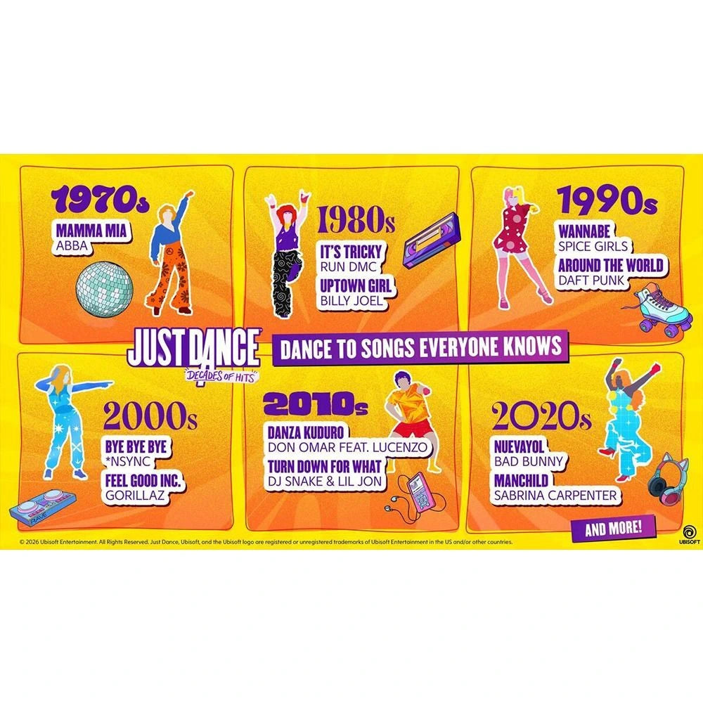 [PRE-ORDER] Nintendo Switch 2 Just Dance: Decades of Hits Limited Edition (Code in the Box) (ASI)