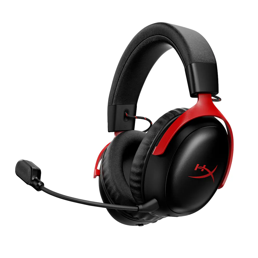 HyperX Cloud III S Wireless Gaming Headset for PC/PS5/PS4/N-Switch/Mobile Black/Red (A59Z0AA)