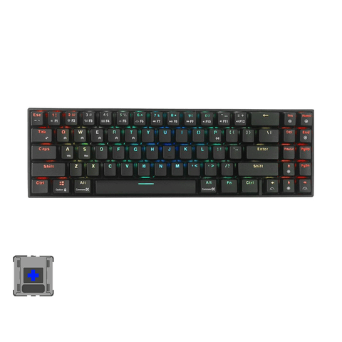 Royal Kludge RK71 Tri Mode RGB 71 Keys Hot Swappable Mechanical Keyboard [Black] [Blue Switch]