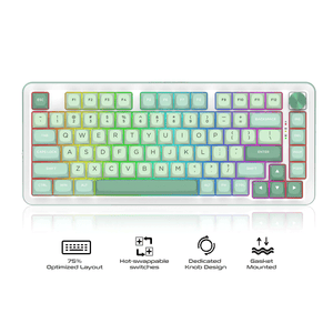 Redragon Eva Pro RGB Wireless 75% Gasket Hot-Swappable Mechanical Keyboard with Knob (K681MG-RGB-PRO)