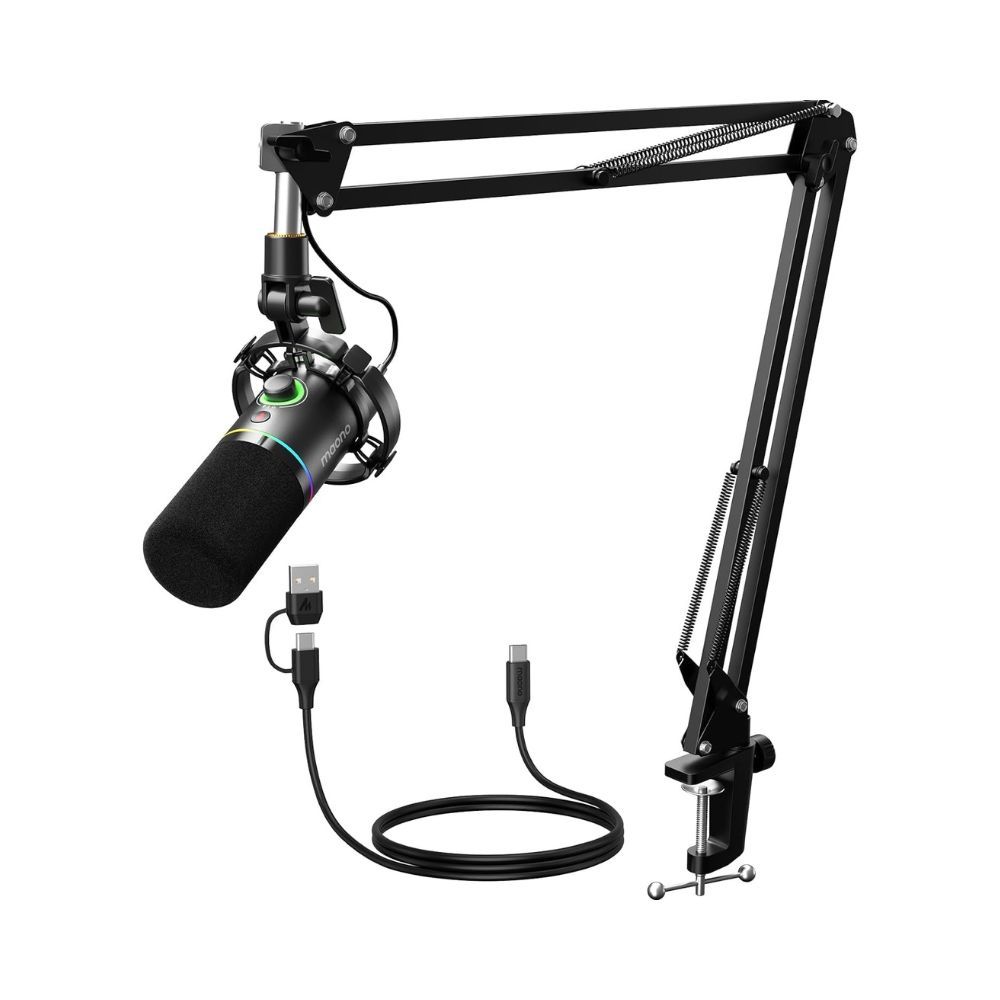 Maono PD200XS USB Dynamic Microphone Podcast/Gaming/Streaming Microphone Black