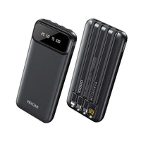 Wekome WP-102 Cabled Power Bank 10000mAh 12W Fast Charging Mini Portable Charger with Digital Display