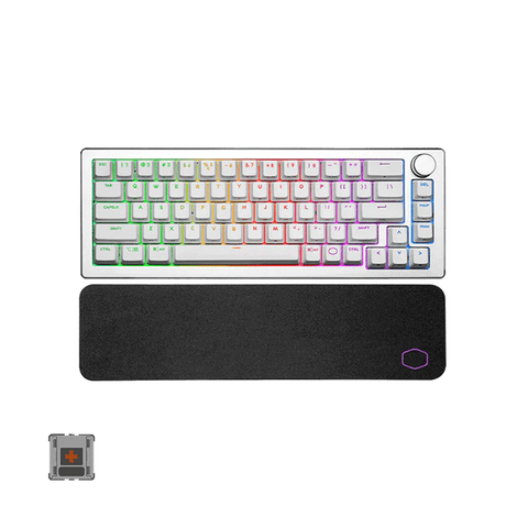 Cooler Master CK721 Wireless1 65% Mechanical Keyboard White  (Brown Switches)