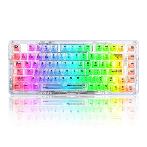 Redragon Elf Pro Tri Mode RGB 82 Keys Mechanical Gaming Keyboard Crystal Red Switch (K649CT-RGB-PRO)