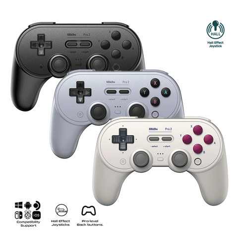 8bitdo Pro 2 Bluetooth Gamepad Hall Ed. For Windows/Android/Apple/MacOS/Steam