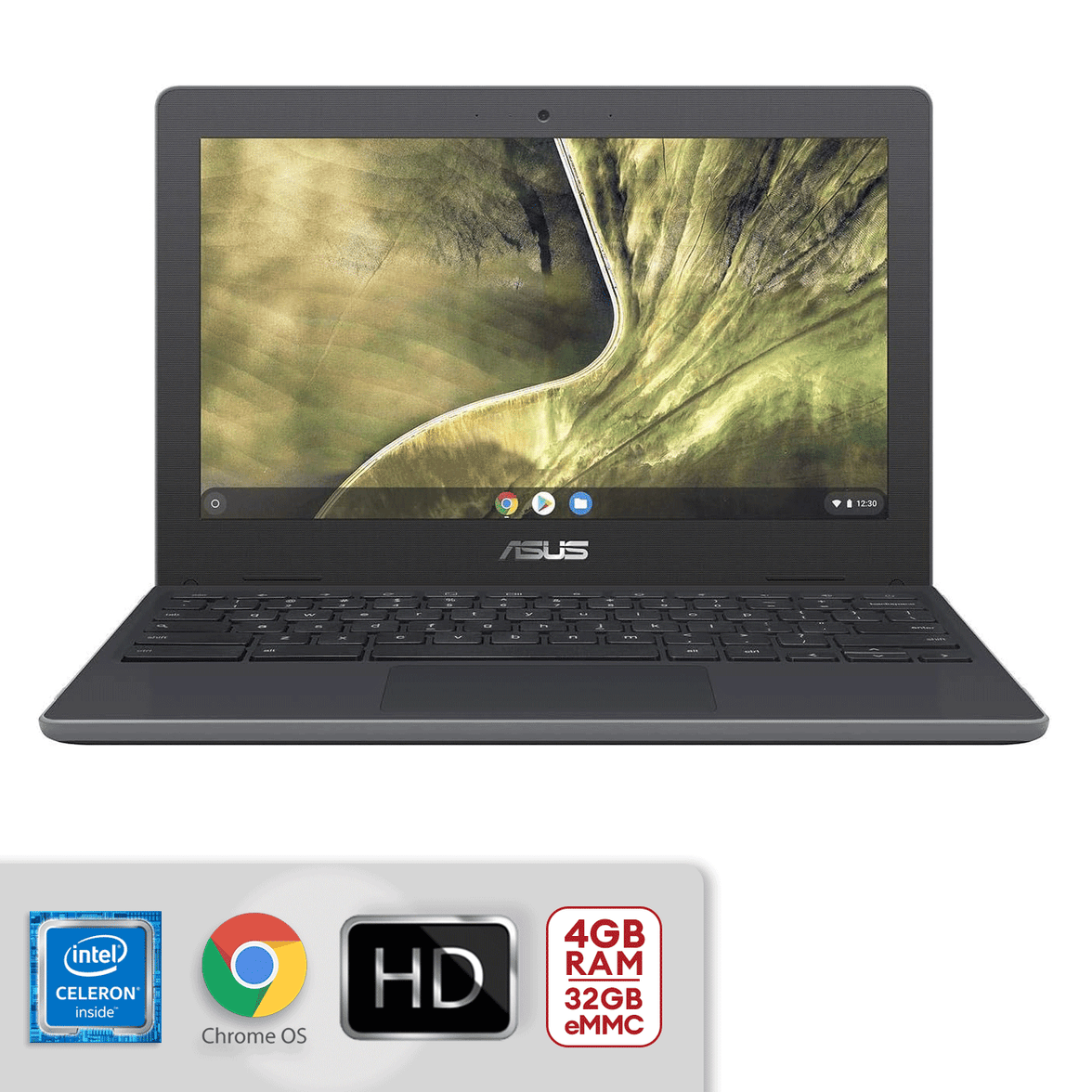 Asus 11.6" HD Laptop Celeron N4020 4gb/32gb eMMC C204MA-YB02-GR Dark Gray