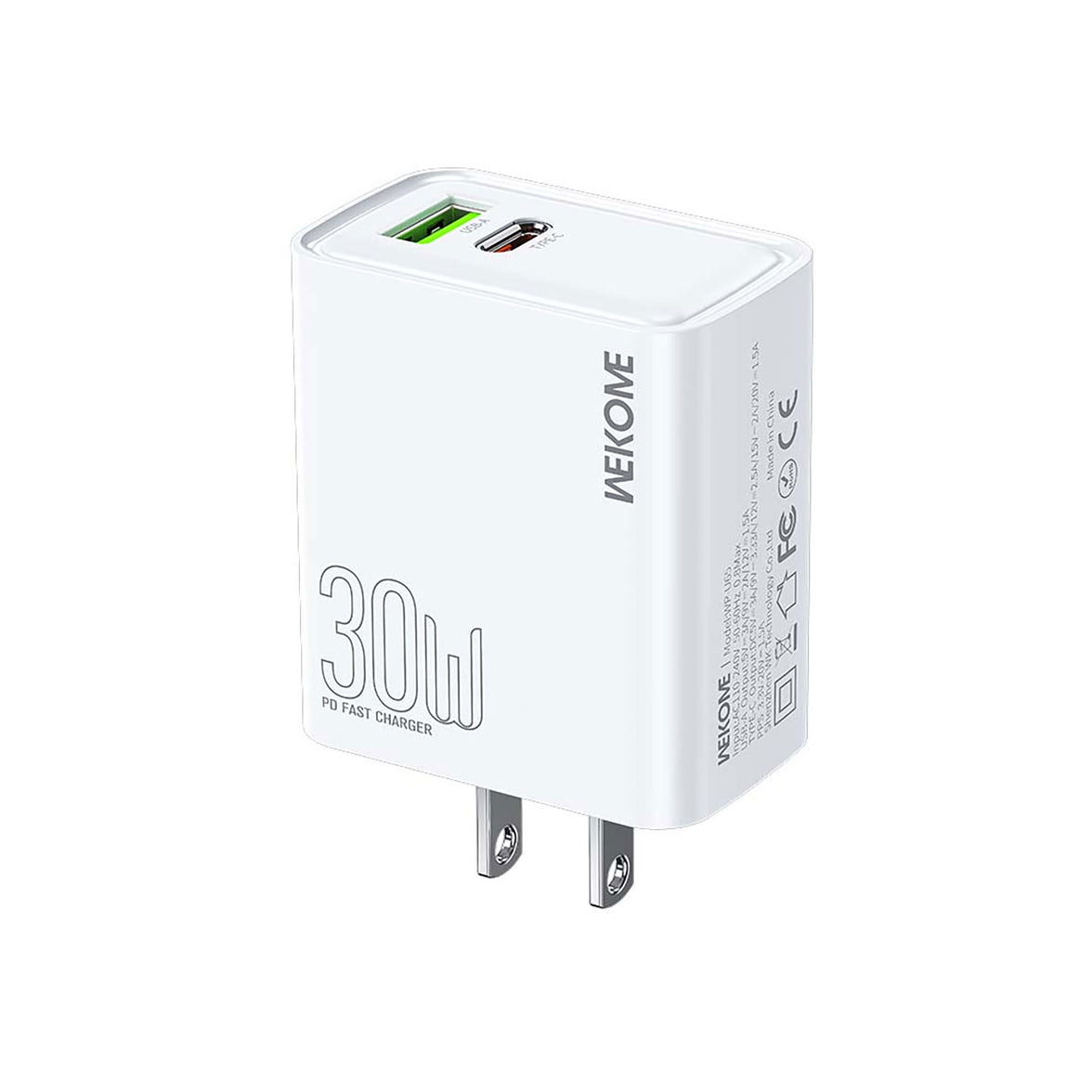WEKOME Fast Charger 30W 2 PORT A+C - WP-U65