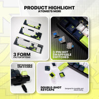 Fantech Atom87S TKL Yoru Edition Mechanical Gaming Keyboard Black Blue Switch (MK877S)
