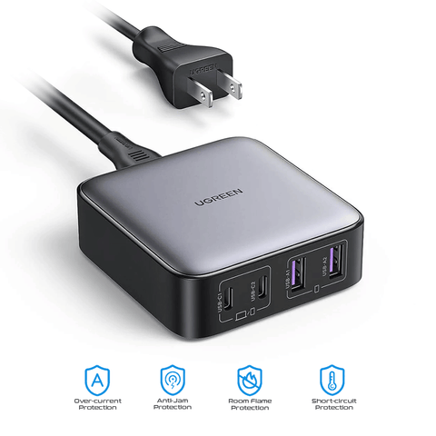 UGreen Nexode 65w USB-C GAN Fast Desktop Charger (Black) [CD327/90735]