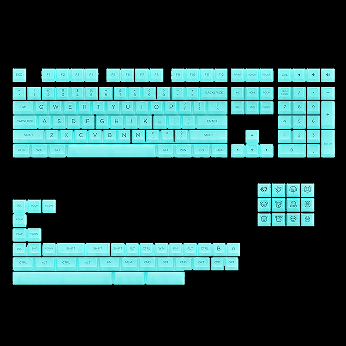 AKKO Clear Mint Transparent Keycaps Set ASA 155 Keys