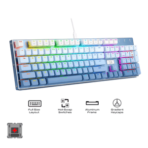 Redragon Devarjas Full-Size Hot Swappable RGB Mechanical Gaming Keyboard (Dust Proof Red Switch) K556WB-RGB