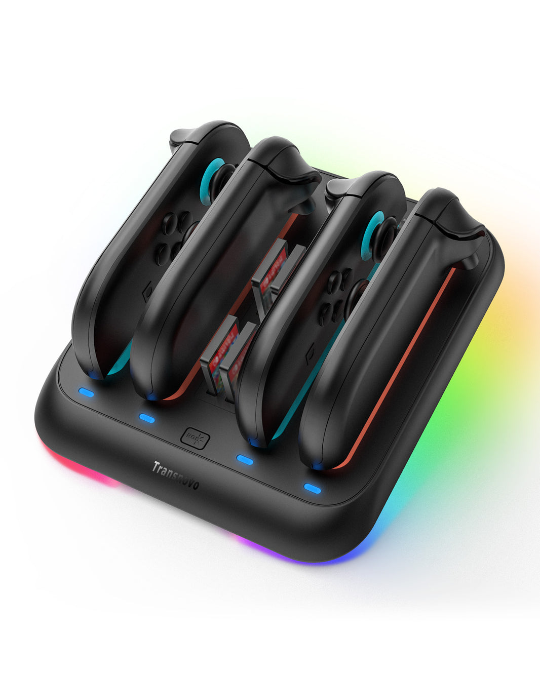 Transnovo Adjustable Stand 4 in 1 Charging Dock with RGB Light for Nintendo Switch 2 Joy-Con NS2-CG03