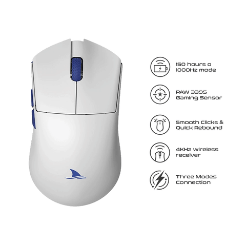 Darmoshark M3-4K Wireless Gaming Mouse [White]