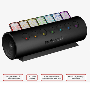 Streamplify HUB CTRL 7 7-Port RGB USB Hub [Black]