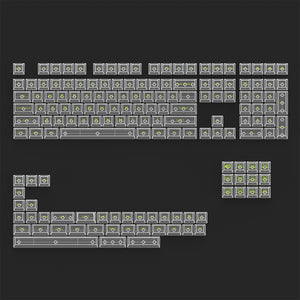 AKKO Clear Full Transparent Green Keycaps Set ASA 155 Keys GL Green Characters