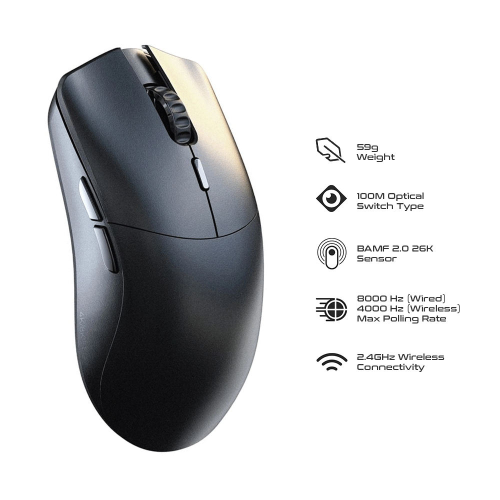 Glorious Model O 2 Pro 4K/8K Polling Wireless Gaming Mouse [Black ...