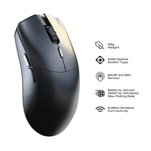 Glorious Model O 2 Pro 4K/8K Polling Wireless Gaming Mouse [Black]