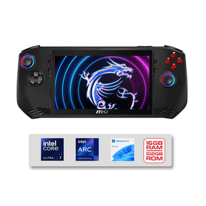 MSI Claw A1M Handheld Portable Gaming Intel Core Ultra 7-155H Processor 7" FHD (1920x1080) 120Hz IPS 16GB RAM 512GB SSD Windows 11