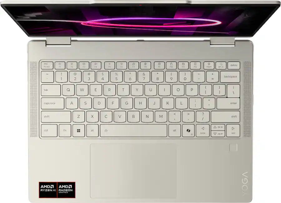 Lenovo Yoga 7a 14" 2K OLED Touch 2-in-1 Copilot+ PC AMD Ryzen AI 5 430 16GB LPDDR5X RAM / 512GB SSD AMD Radeon 840M Graphics Win 11 Home Seashell 83TD0000US