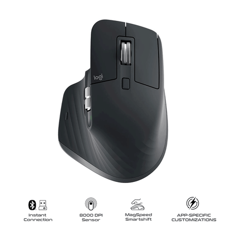 Logitech MX Master 3S Performance Wireless Mouse Graphite