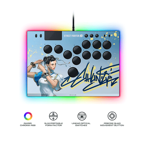 Razer Kitsune All-Button Optical Arcade Controller for PS5 and PC SF6 Chun-Li Edition