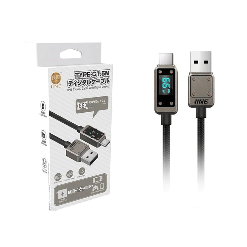 IINE Type-C Cable With Digital Display [L750]