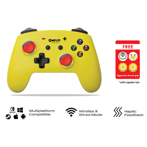 Omelet Gaming Switch Pro+ Wireless Controller [Thunderbolt] with free eggcelent thumb grip